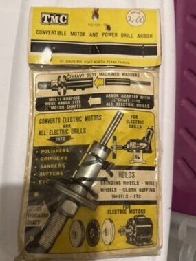 TMC Convertible motor and power drill arbor tool